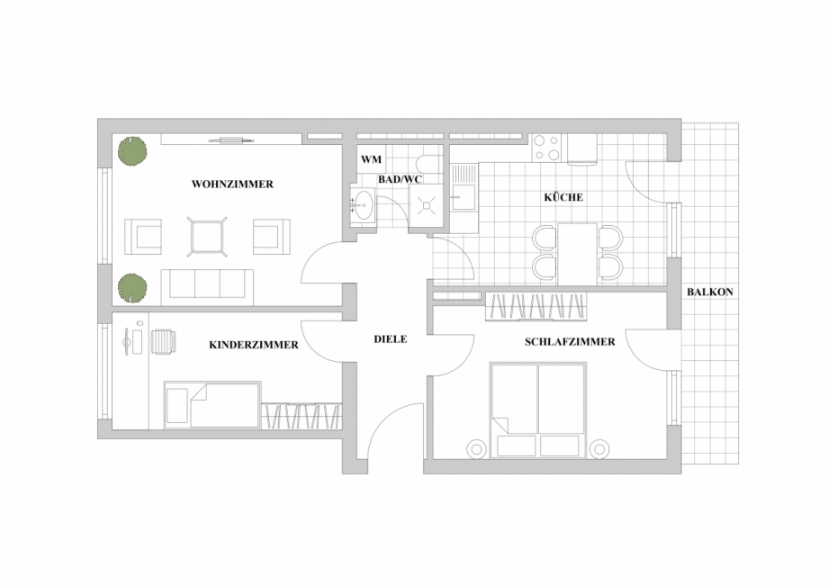 Grundriss Etagenwohnung D�sseldorf