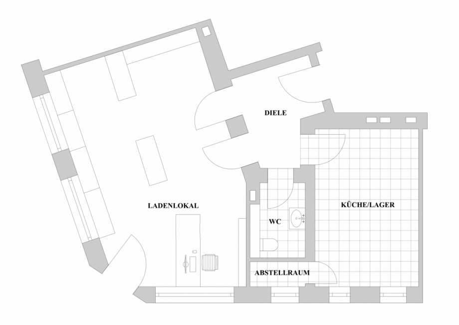 Grundriss Ladenlokal Ladenlokal D�sseldorf