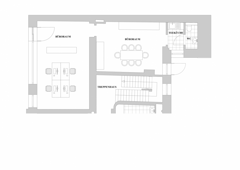 Grundriss Gewerbe B�ro / Praxis D�sseldorf