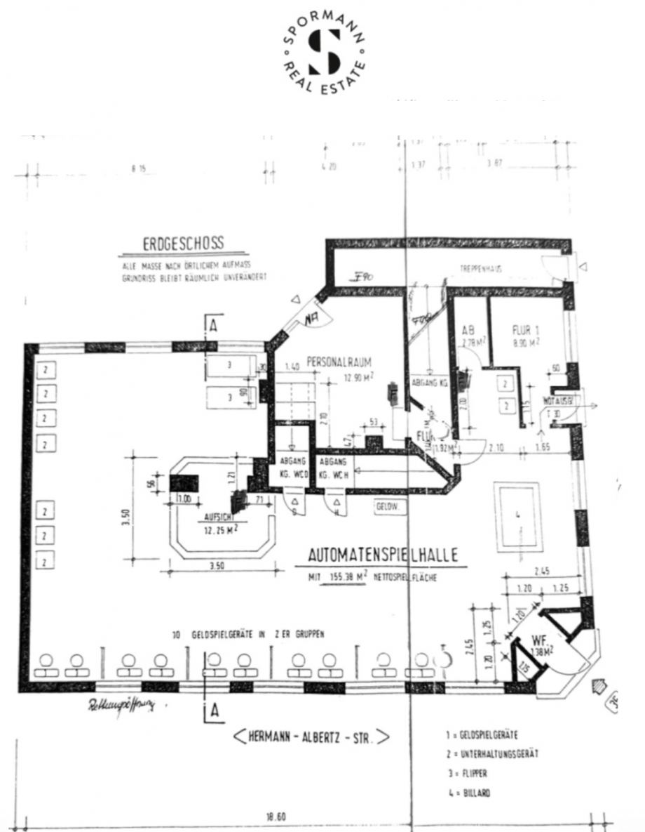 Grundriss Erdgeschoss aktuell Wohn- / Gesch�ftshaus Oberhausen