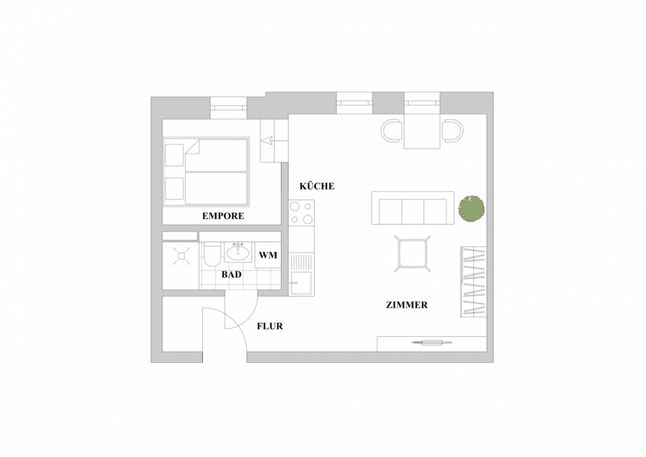 Grundriss WE 12 Etagenwohnung D�sseldorf