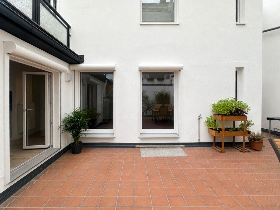 Terrasse im Innenhof Terrassenwohnung D�sseldorf