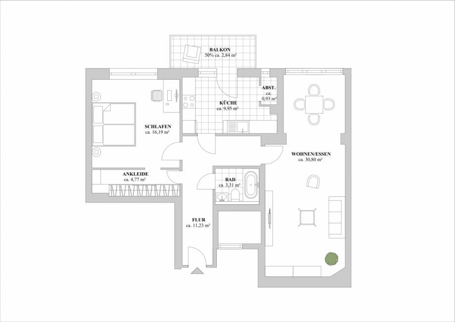 3. Obergeschoss Etagenwohnung D�sseldorf