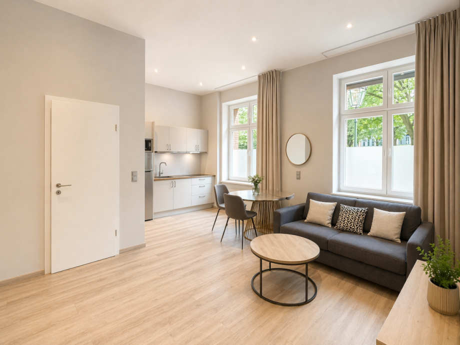 Essbereich mit K�che Wohnung D�sseldorf