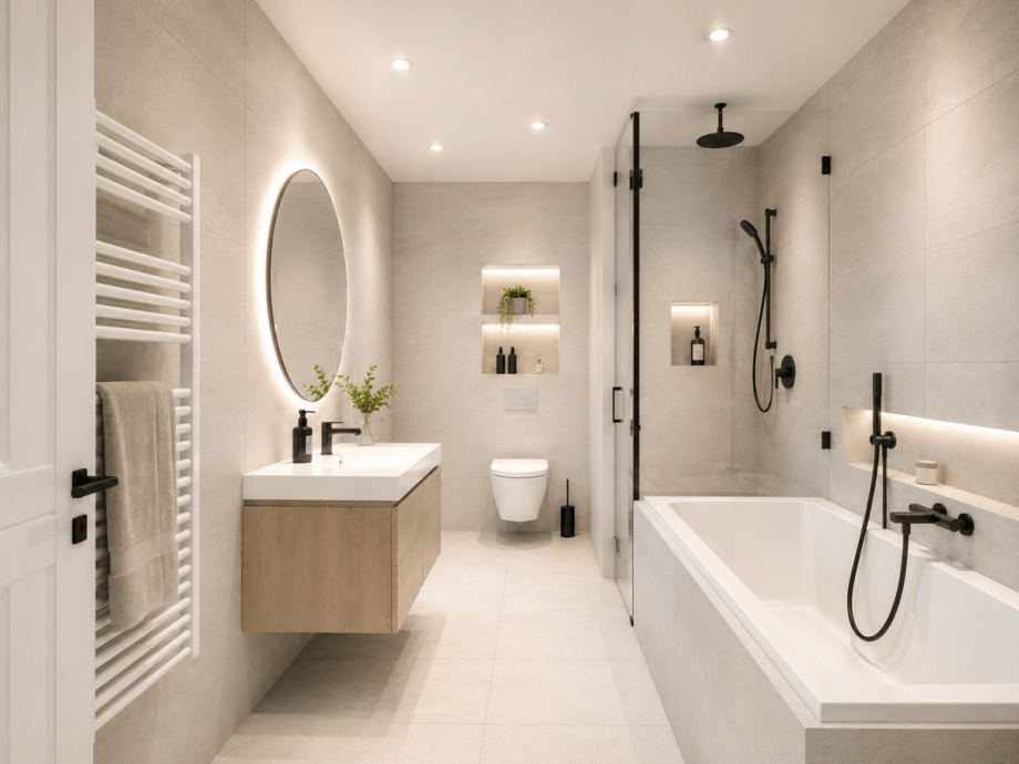 Visualisierung Masterbad Wohnung D�sseldorf
