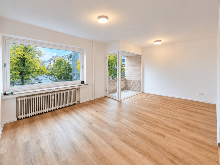 Wohn- und Schlafbereich mit Balkon Etagenwohnung D�sseldorf