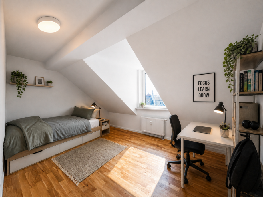 Schlafzimmer Dachgeschosswohnung D�sseldorf