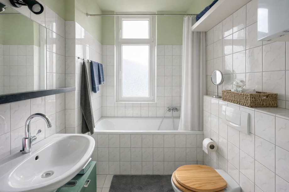 Wannenbad mit Waschmaschinen-Anschluss Etagenwohnung D�sseldorf