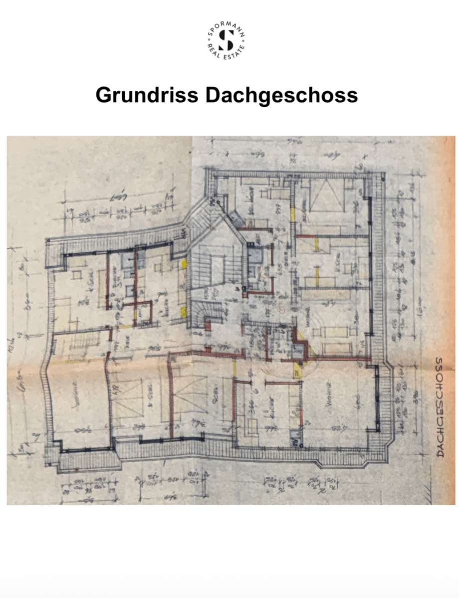 Grundriss Dachgeschoss Wohn- / Gesch�ftshaus Oberhausen