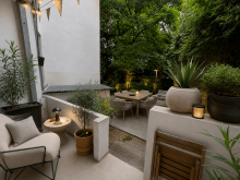 Terrasse (virtuell m�bliert) Gartenwohnung im Altbau - Traumhaft sch�n im Zoo-Viertel wohnen!