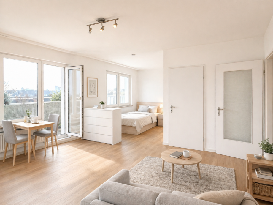 Schlafbereich - halboffen Dachgeschosswohnung D�sseldorf
