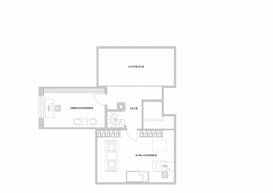 Grundriss Dachgeschoss Maisonettewohnung D�sseldorf