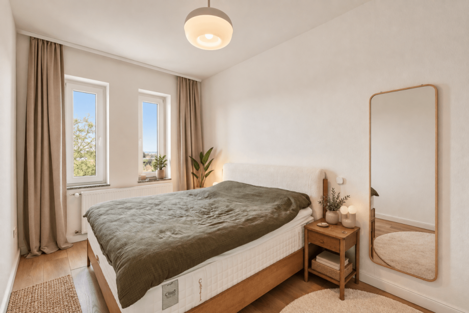 Einliegerwohnung - Schlafzimmer Maisonettewohnung D�sseldorf