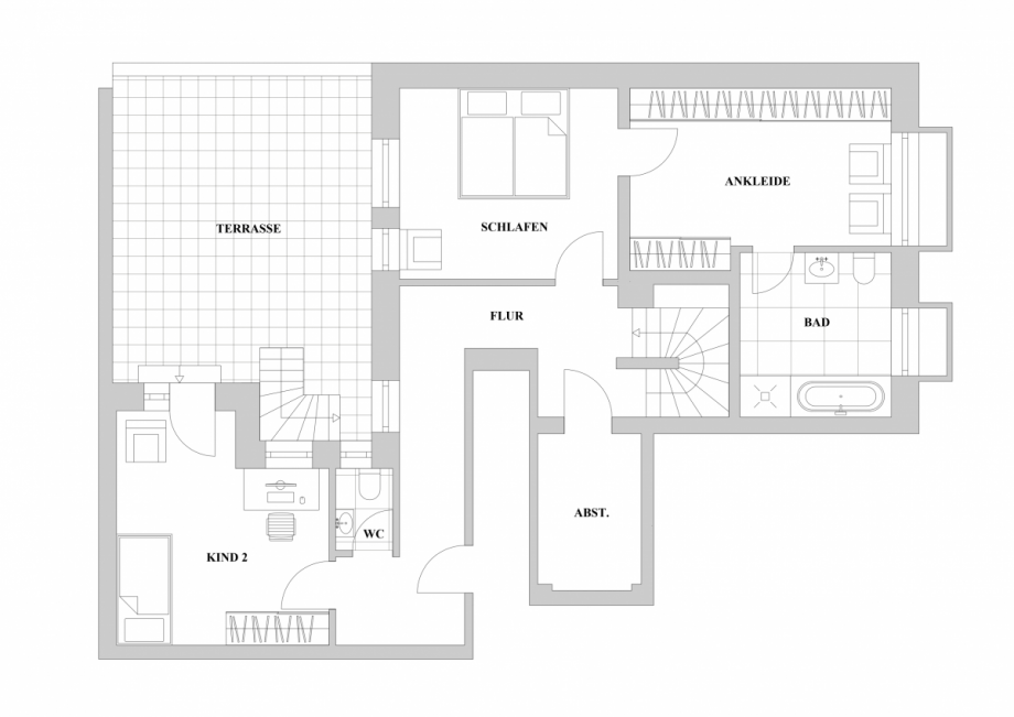 Grundriss Souterrain Maisonettewohnung D�sseldorf