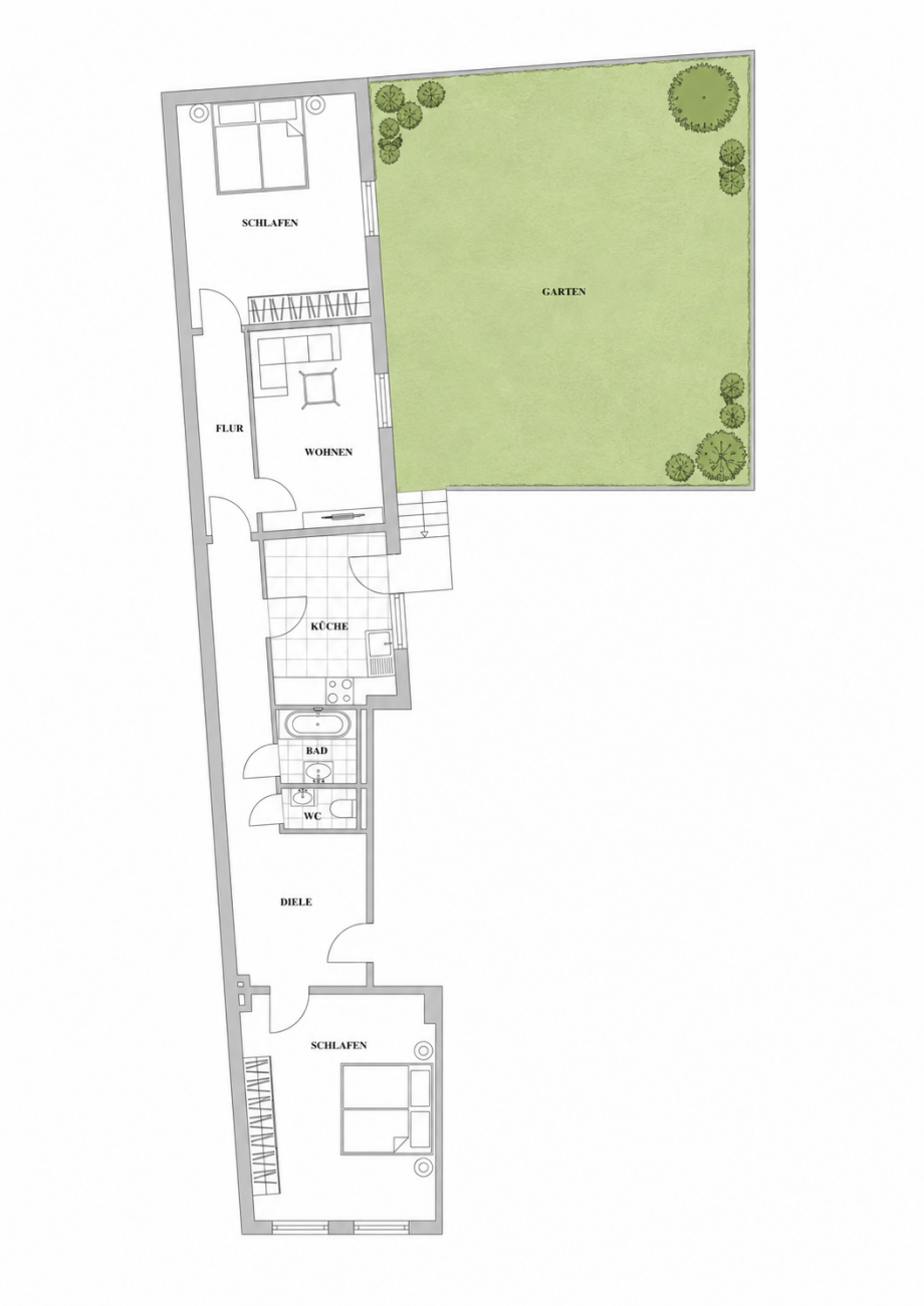 Grundriss WE01 Wohnung D�sseldorf