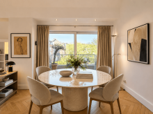 Essbereich - Renovierungsbeispiel Exklusive Dachgeschoss-Maisonette mit Aufzug, Kamin und traumhaftem Weitblick
