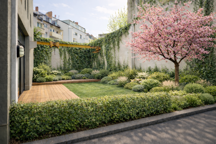 Visualisierung Garten/Terrasse Loft-Studio-Atelier D�sseldorf