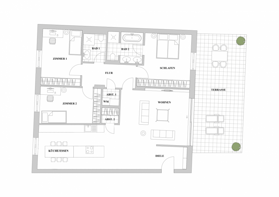 Jahnstr. 1 - 1.01 Etagenwohnung D�sseldorf
