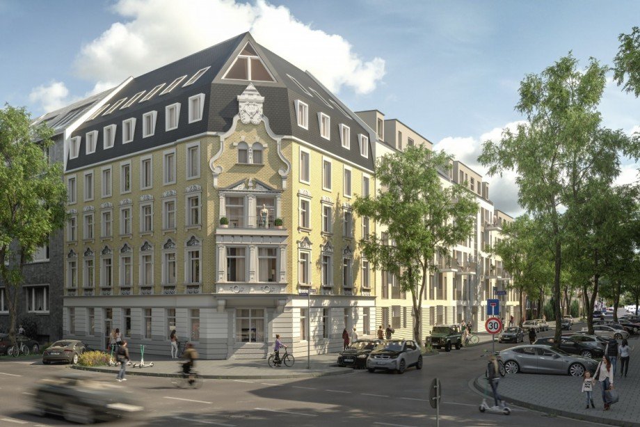 Ansicht Bestandsfassade Etagenwohnung D�sseldorf