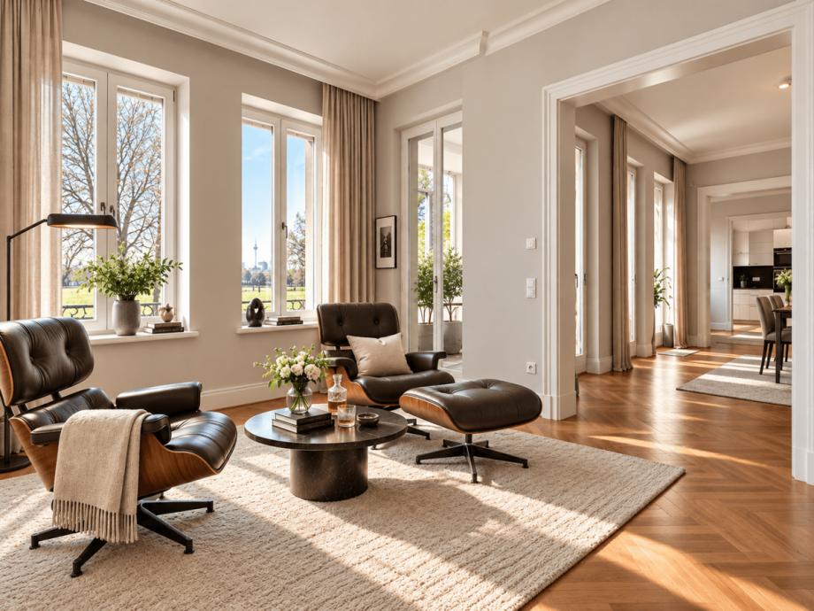 Bibliothek Etagenwohnung D�sseldorf