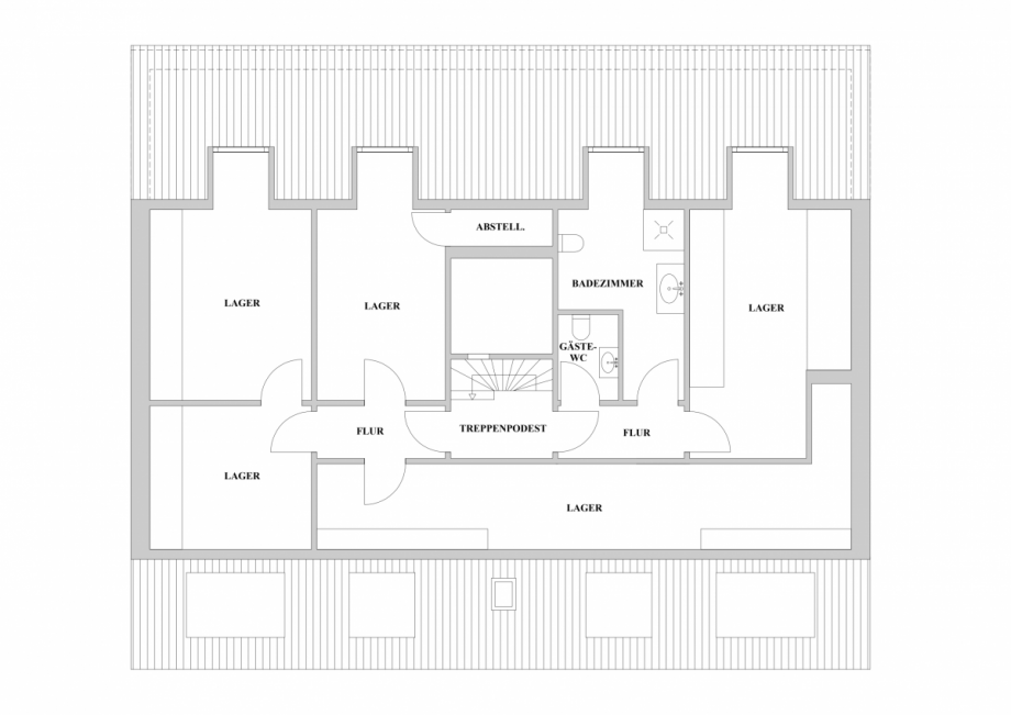 Grundriss Dachgeschosswohnung D�sseldorf