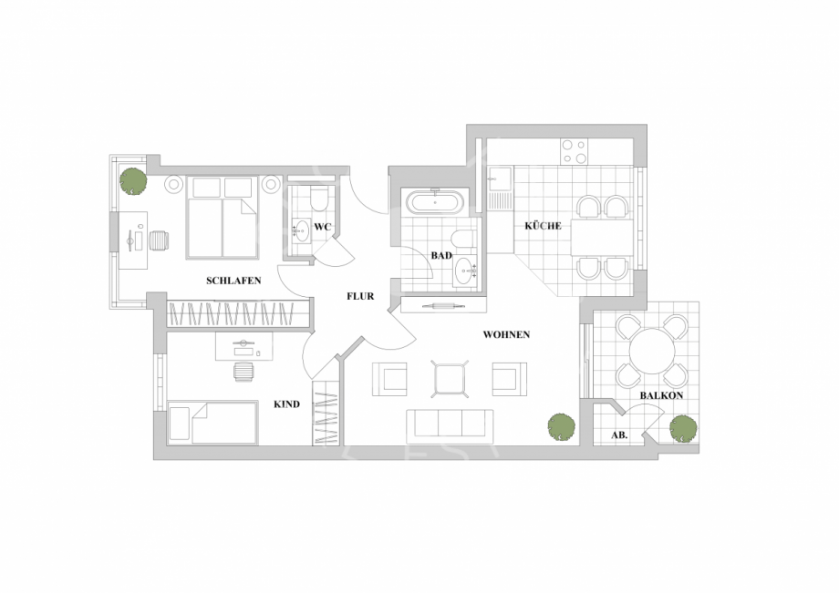 WE 27 - 1. OG re. Etagenwohnung D�sseldorf