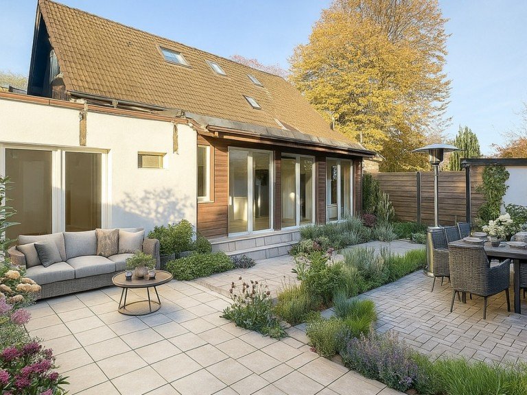 Terrasse virtuell m�bliert D�sseldorf - D�sseldorf - Garath Einfamilienhaus Gro�z�gige & freistehend - Einfamilienhaus mit zus�tzlichem Grundst�ck und Entwicklungschancen!