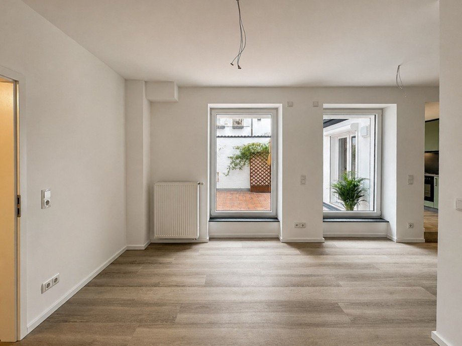 Offener Wohn- und Schlafbereich Terrassenwohnung D�sseldorf