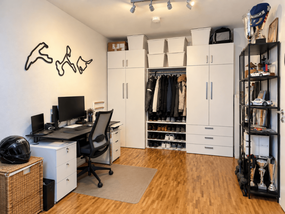 Arbeitsplatz im Schlafzimmer Wohnung D�sseldorf