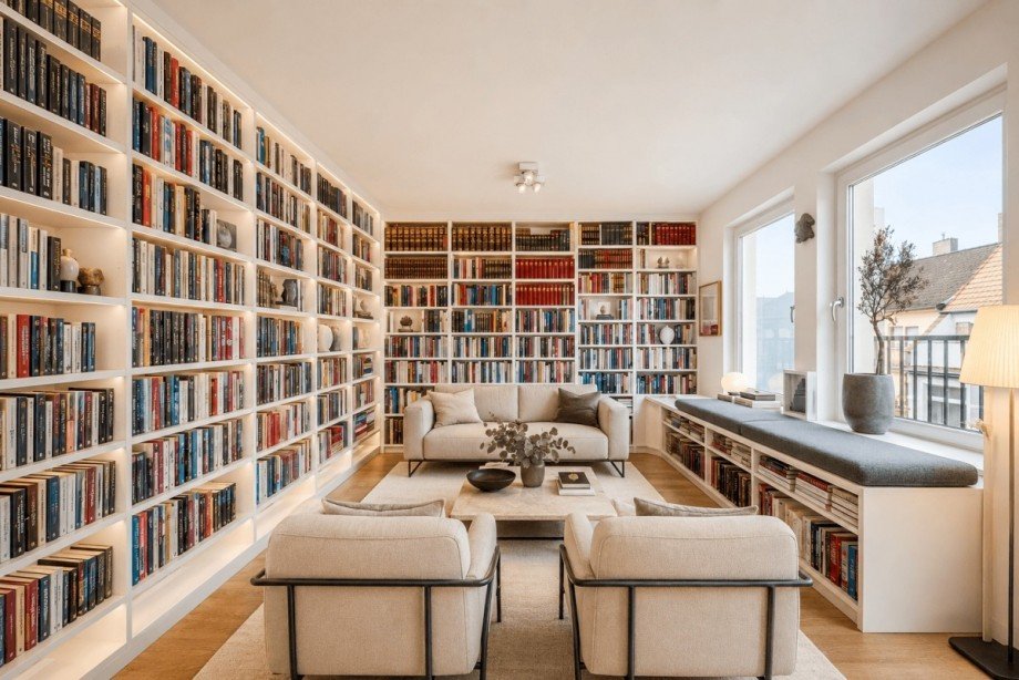 Bibliothek Penthousewohnung D�sseldorf