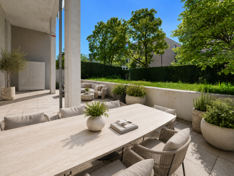 Terrasse und Garten Wohnung D�sseldorf