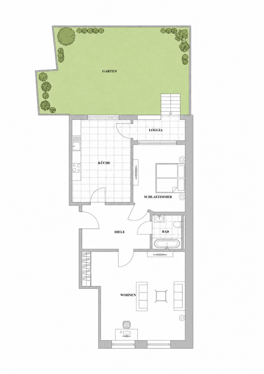 Grundriss Wohnung D�sseldorf