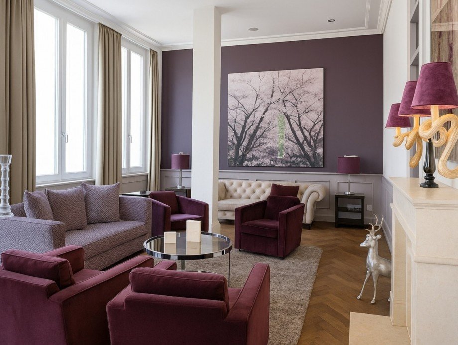 Kaminlounge Etagenwohnung D�sseldorf
