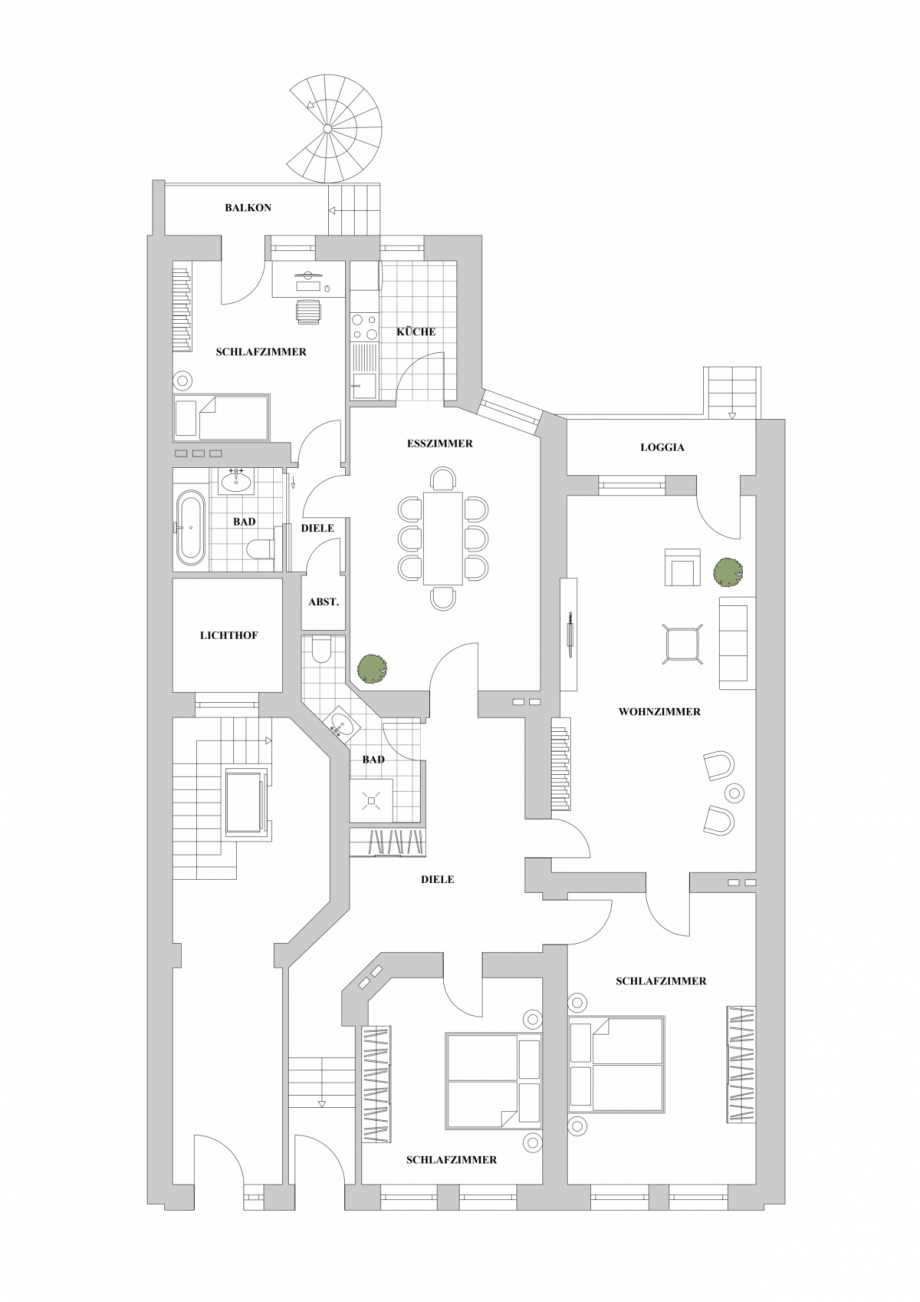Grundriss Wohnung D�sseldorf