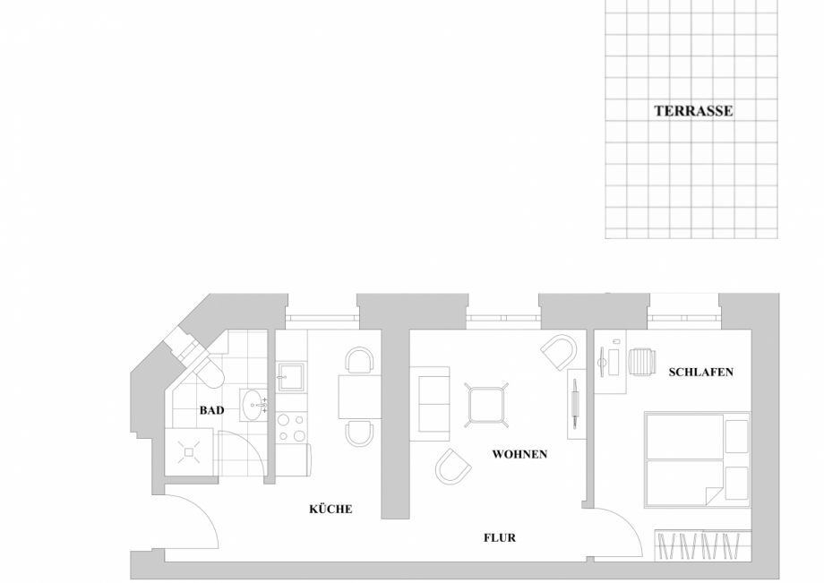 Grundriss WE 03 Wohnung D�sseldorf