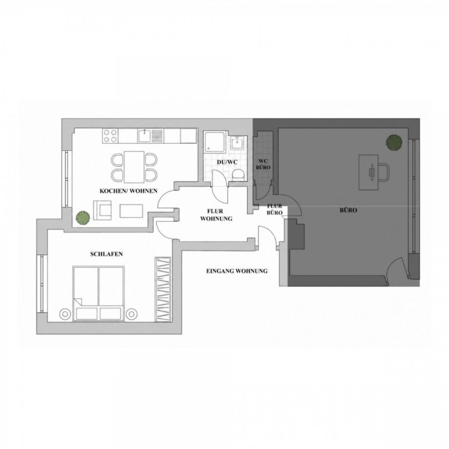 Grundriss der Wohnung Wohnung D�sseldorf