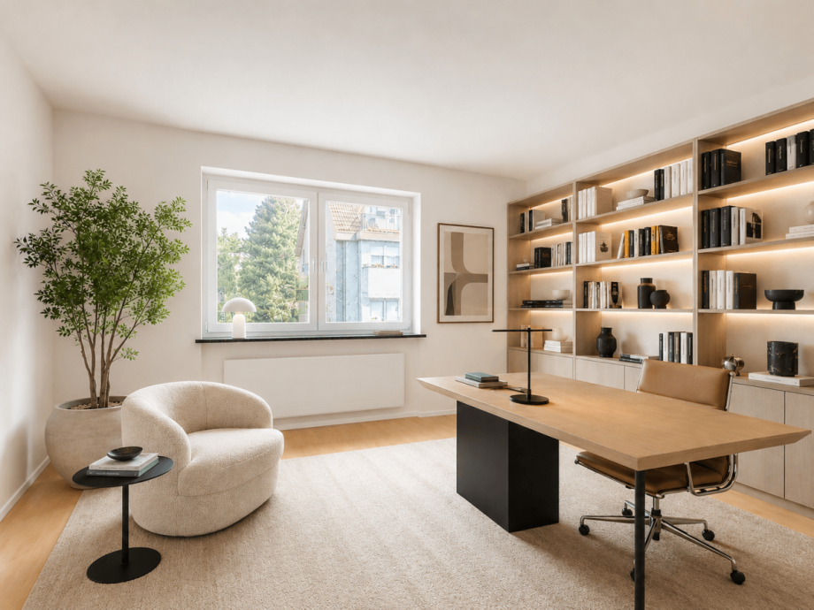 Bibliothek_Arbeitszimmer - Einrichtungsbeispiel Stadthaus D�sseldorf