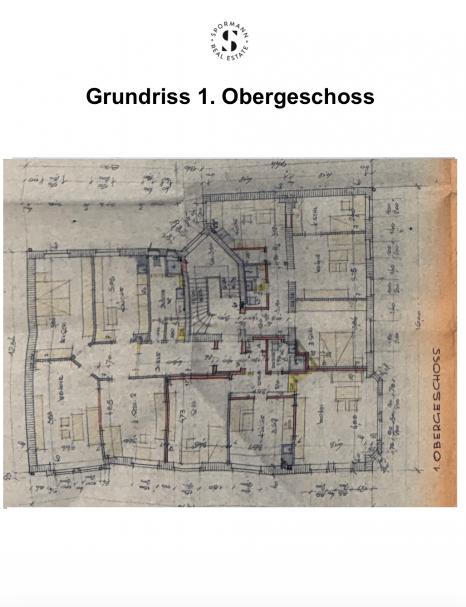 Grundriss 1. Obergeschoss Mehrfamilienhaus Oberhausen