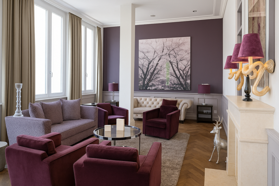 Kaminlounge Maisonettewohnung D�sseldorf