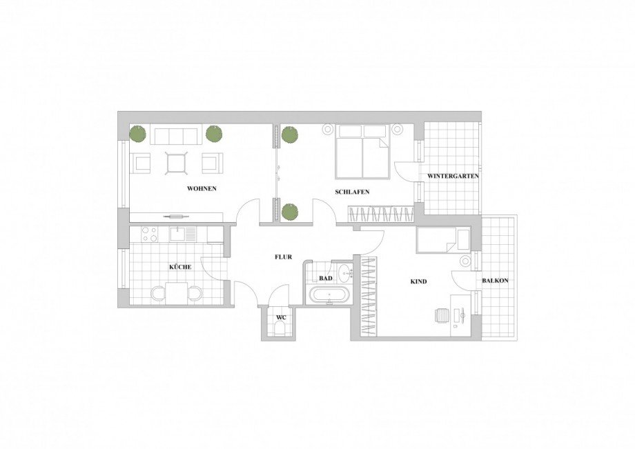 Grundriss Etagenwohnung D�sseldorf