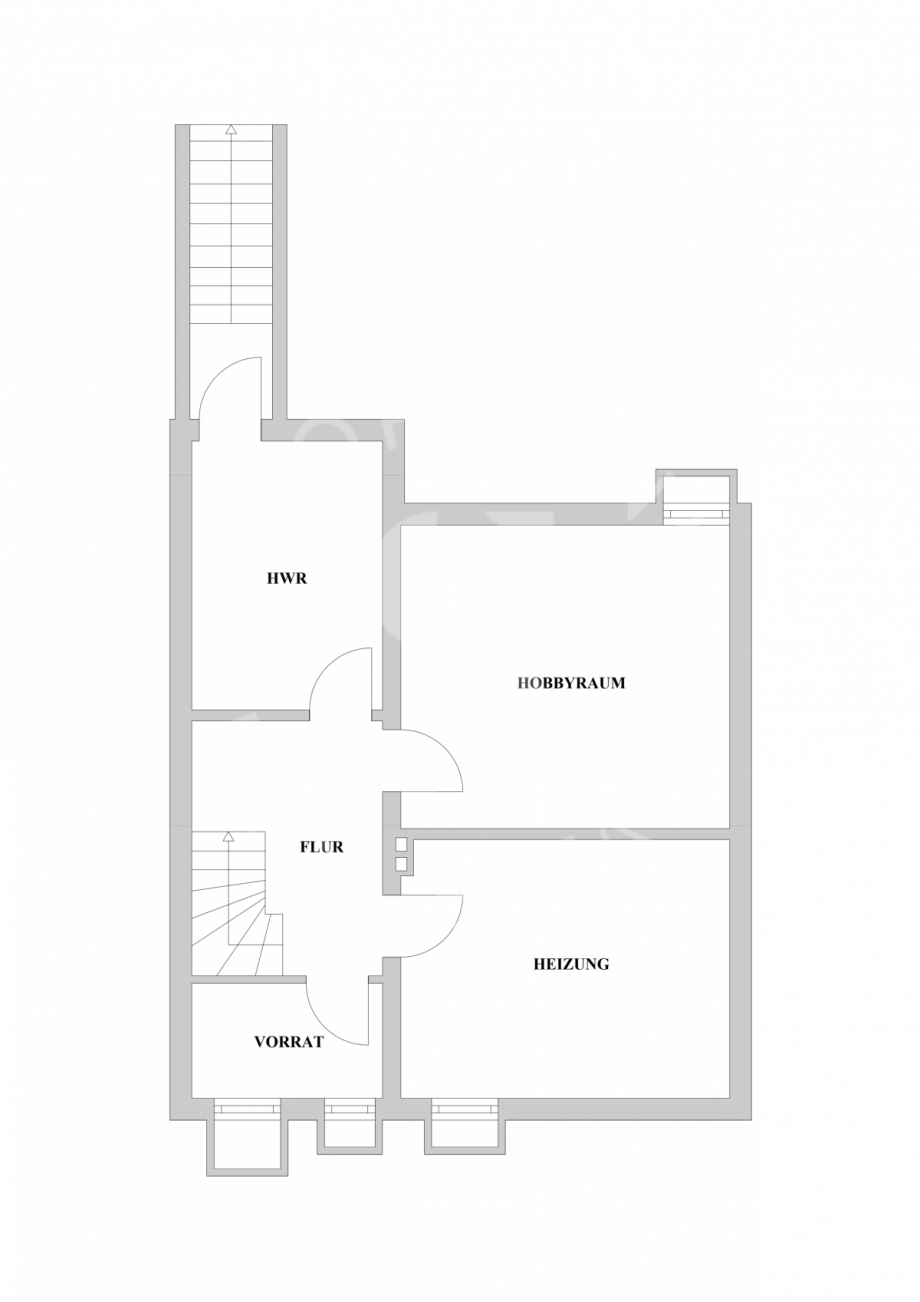 Kellergeschoss - B 29 Reihenmittelhaus D�sseldorf