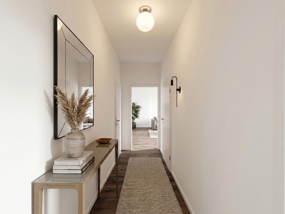 Diele (virtuell m�bliert) Etagenwohnung D�sseldorf