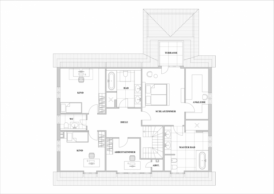 Obergeschoss Villa D�sseldorf