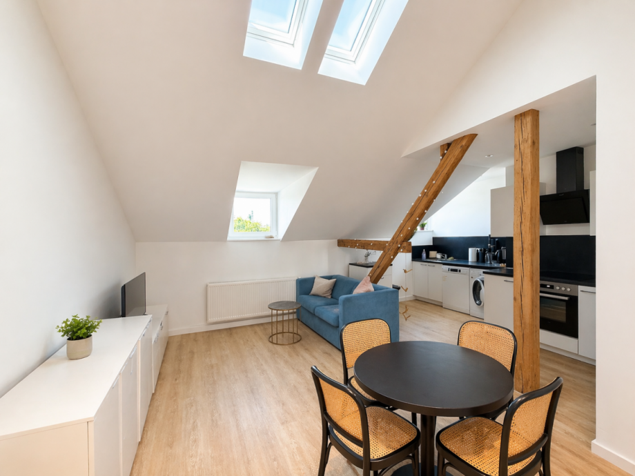 Wohn- und Esszimmer 2 Dachgeschosswohnung D�sseldorf