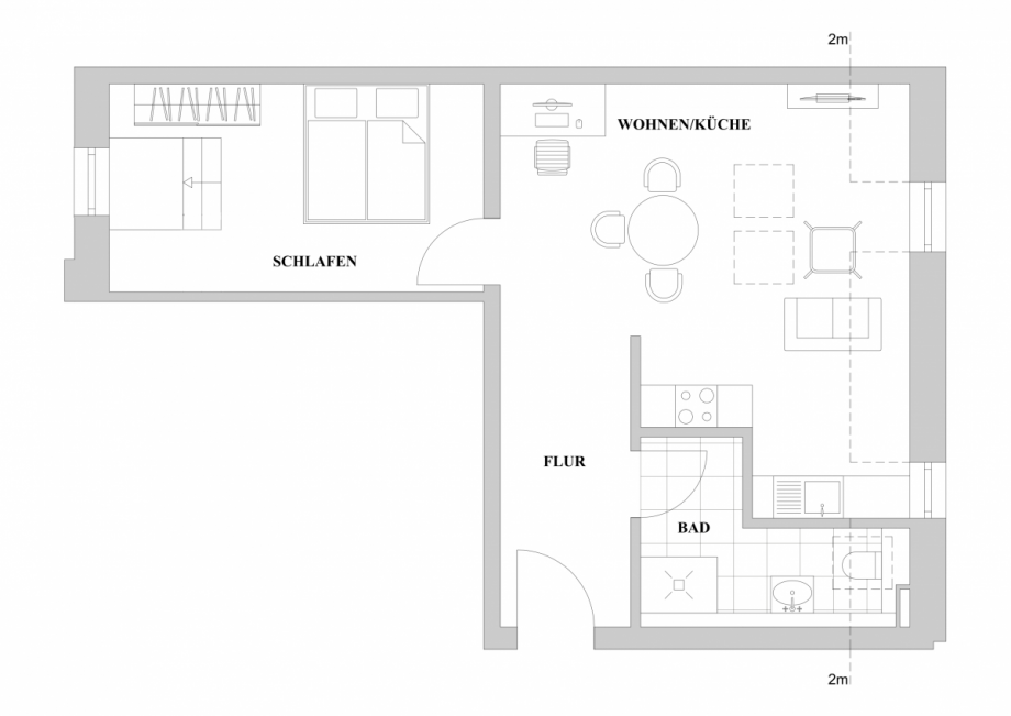 Grundriss 4. OG li. Dachgeschosswohnung D�sseldorf