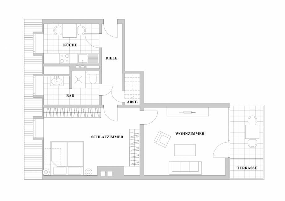 Grundriss Etagenwohnung D�sseldorf