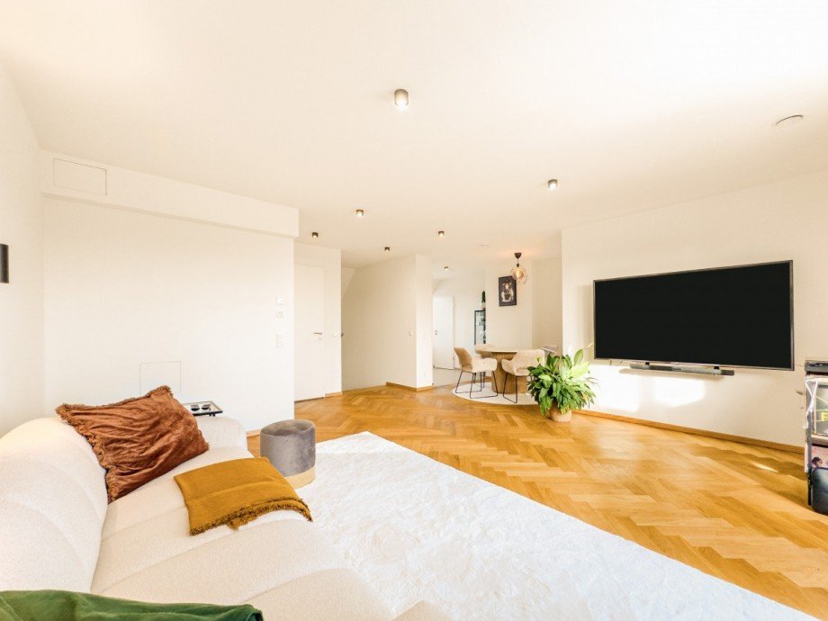 Wohnzimmer Dachgeschosswohnung D�sseldorf