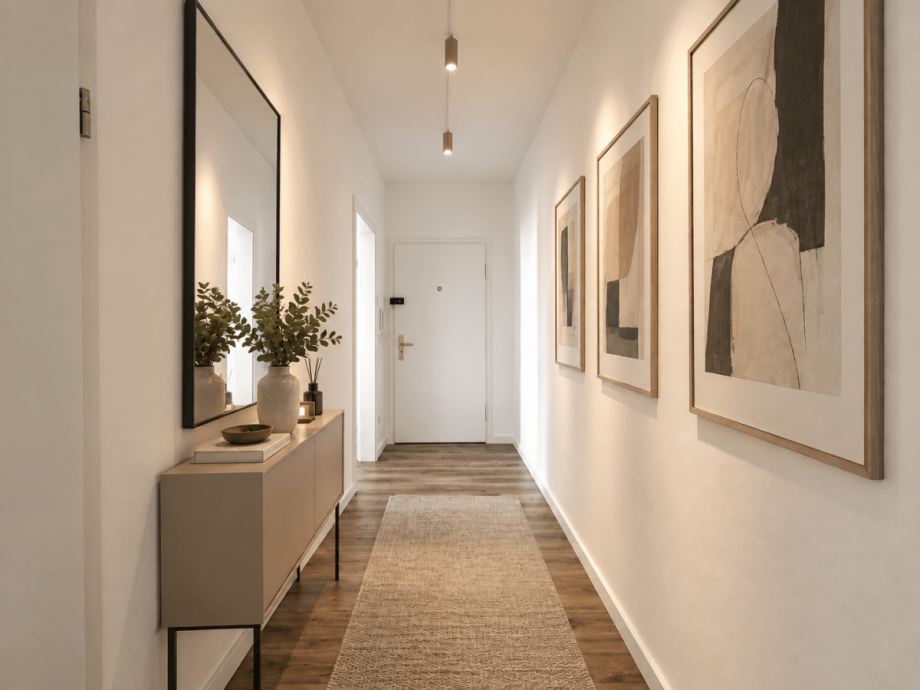 Diele (virtuell m�bliert) Etagenwohnung D�sseldorf