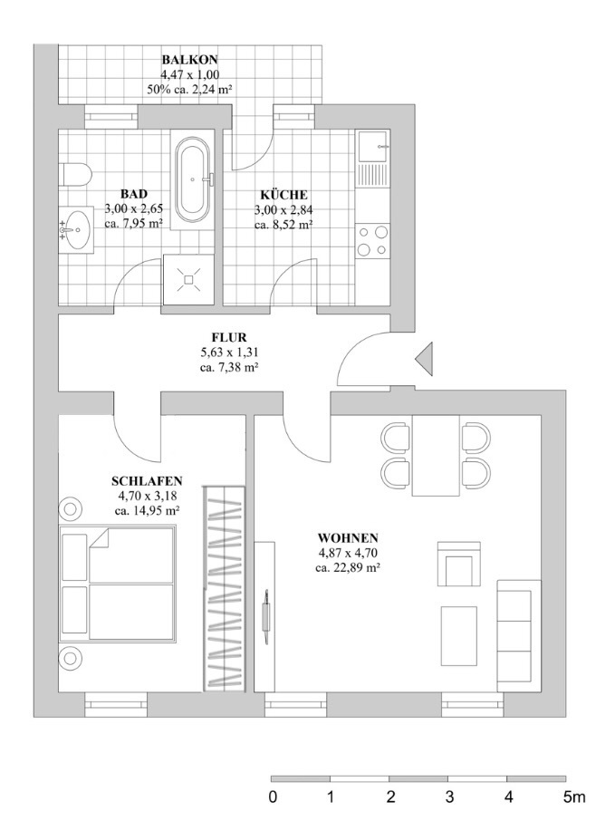 Grundriss Etagenwohnung D�sseldorf