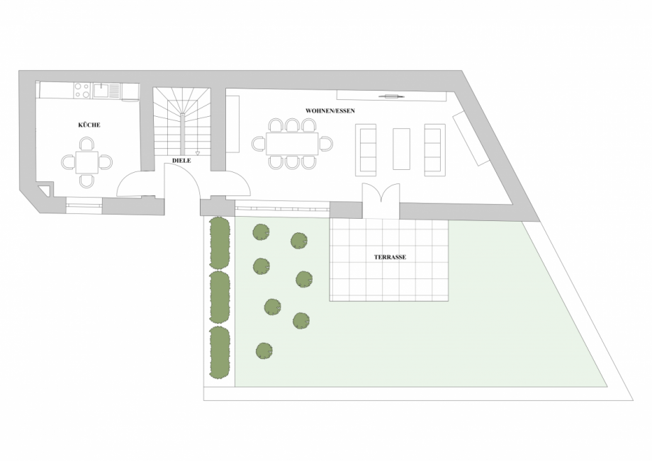 Grundriss EG Loft-Studio-Atelier D�sseldorf